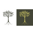 silhouette stylized tree on white background vector image