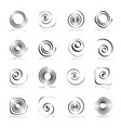 spiral design elements vector image vector image