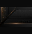 abstract black and gold layers background vector image vector image