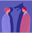 business man hides predatory intent vector image vector image