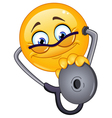 doctor emoticon vector image vector image