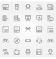 game console icons set vector image