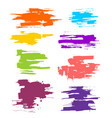 collection of smears with black paint strokes vector image
