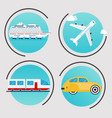 different types of transportation business vector image