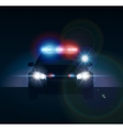 police car at night vector image