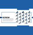 screw and bolt building accessory landing header vector image