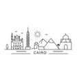 cairo city line view poster print minimal design vector image vector image