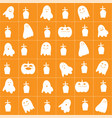 halloween background with cute cartoon ghost vector image vector image