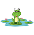 happy cartoon frog vector image