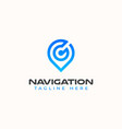 navigation monogram modern concept logo template vector image vector image