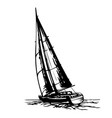 sailing yacht stylized vector image vector image