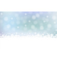 winter background with snowflake and bokeh vector image