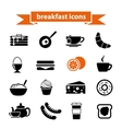 breakfast icons vector image