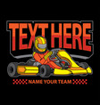 karting race logo vector image