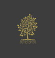 tree with roots logo element vector image