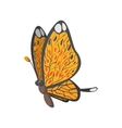 butterfly cartoon icon vector image