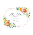 elegant floral wedding invite save the date card vector image vector image