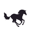horse jumping silhouette vector image