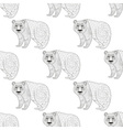 panda seamless pattern freehand ethnic sketch vector image