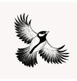 sketch flying bird hand drawn isolated engraving vector image