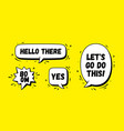 speech bubble set chat message vector image