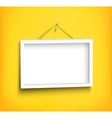 white frame on the wall vector image vector image