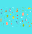 animals jumping rope seamless pattern background vector image