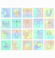 icons line art design elements vector image vector image