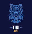 bear totem mask vector image