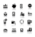 shopping icons black vector image