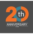 anniversary icon with abstract elements vector image