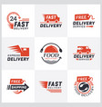 set of delivery labels for online shopping vector image