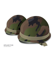 soldier helmet vector image vector image