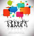 speech bubble dance vector image