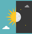 sun and moon icon vector image