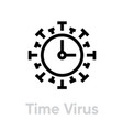 time virus spread icon editable line vector image vector image