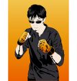 young boy boxer extreme sports vector image vector image