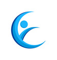 initial e lettermark crescent swoosh symbol design vector image