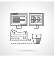 medical imaging equipment flat line icon vector image