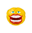 smiling emoticon crazy emoji happy is an emotion vector image