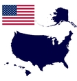 united states of america map vector image