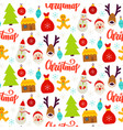 christmas celebration seamless pattern vector image