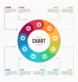 circle chart infographic template with 9 parts vector image vector image