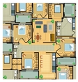 color plan house vector image vector image