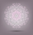 ornamental lace pattern circle handmade lace vector image