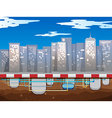 water pipe underground of the city vector image