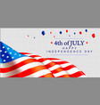 4th july celebration banner isolated vector image