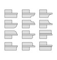 modern cornice cross section vector image
