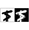 wooden pointers vector image vector image