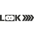 eyes in look worded vector image